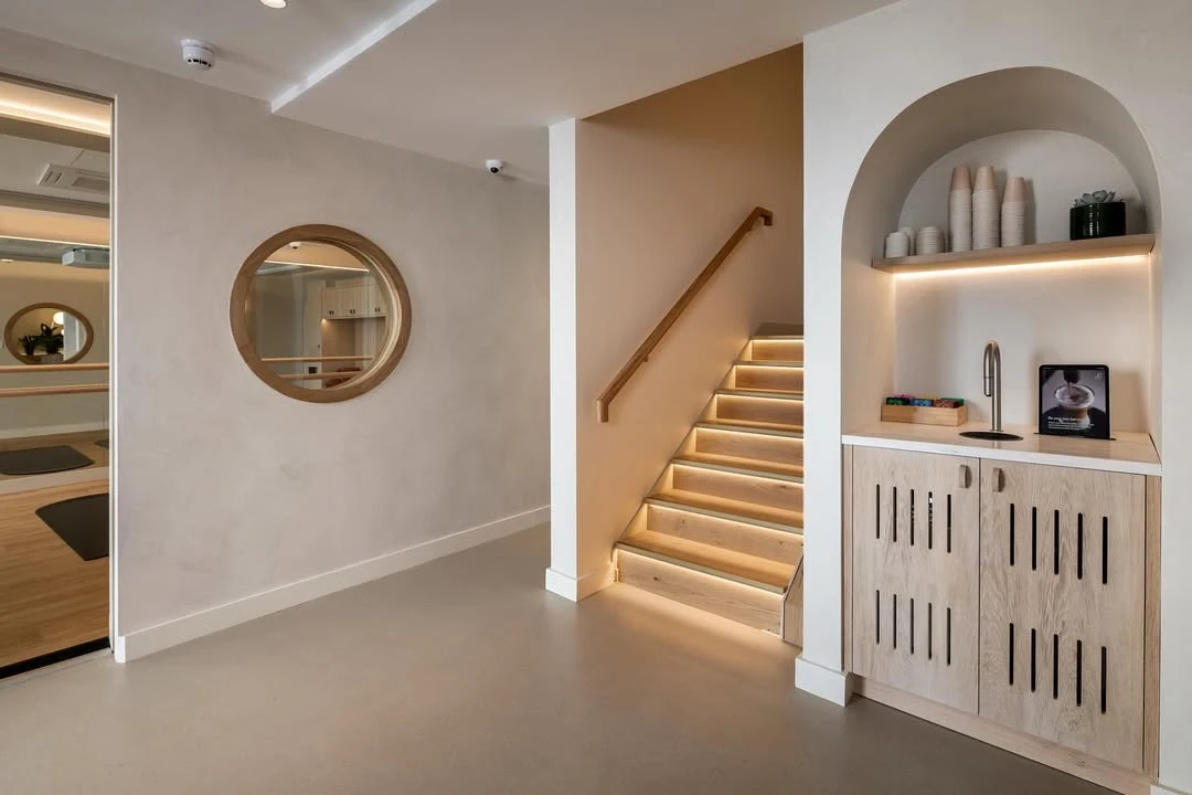 Profile Plastering London - commercial wellness spaces - Microcement London and south east uk